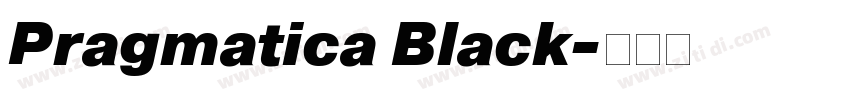 Pragmatica Black字体转换